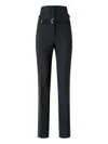 Pinko Pinstripe Poly Wool Bustier Trousers In Black