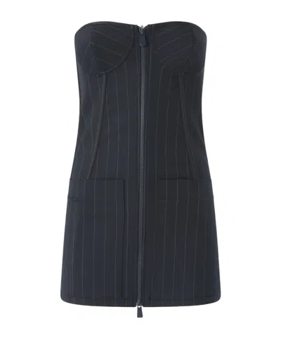 PINKO PINKO PINSTRIPE BUSTIER TOP
