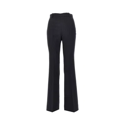 Pinko Pinstriped Wool-blend Pants In Blue