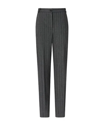Pinko Pinstripe-pattern Tailored Trousers In Black