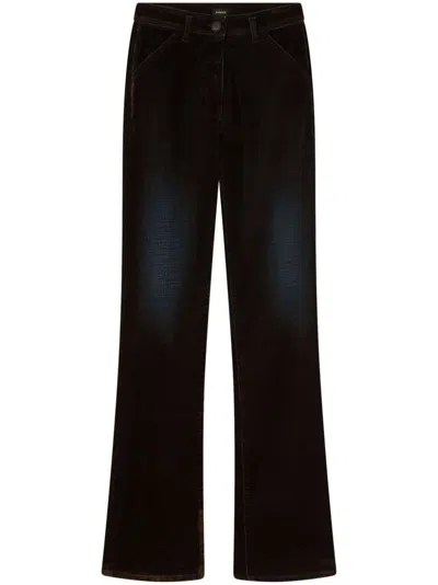 Pinko Pinter Denim Trousers In Brown
