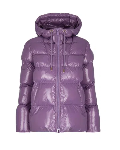 PINKO PIUMINO CABAN CRYSTAL NYLON VIOLA