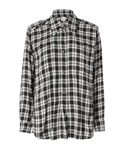 Pinko Plaid Shirt In Gray