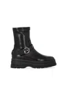 Pinko Ankle Boots With Silver Buckle And Sturdy Sole In Black