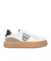 Pinko Platform Trainers In White