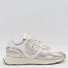 Pinko Low Top Sneakers Metallic Finish In Gold