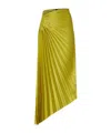 Pinko Pleated Midi Skirt In Green