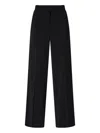 Pinko Special-occasion Wide-leg Cady Trousers In Black