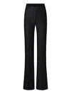 Pinko Lightweight Semi-transparent Ribbed Trousers In Black