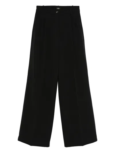 Pinko Pleated-front Trousers In Black