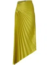 Pinko Pleated Midi Skirt In Green