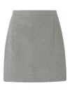 Pinko Pleated Mini Skirt In Gray