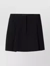 Pinko Pleated Mini Skirts Belt Loops In Black