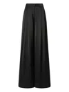 Pinko Wide-leg Trousers With Pleated Front In Black