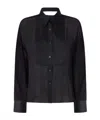 Pinko Marquilla Camicia Georgette Satin Shirt In Black