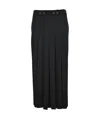 Pinko Fabric Stitch Midi Skirt With Back Slit In Black