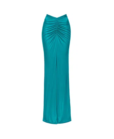 Pinko Pleated Skirt In Green