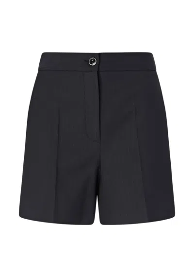 Pinko Twill Tailored Shorts For Men In Black