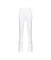 Pinko Straight-leg Slim-fit Trousers In White
