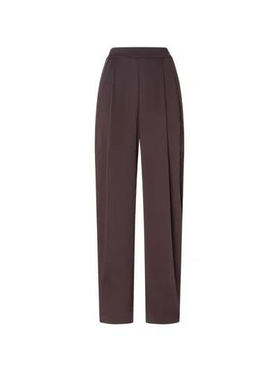Pinko Pleated Wide-leg Trousers In Brown