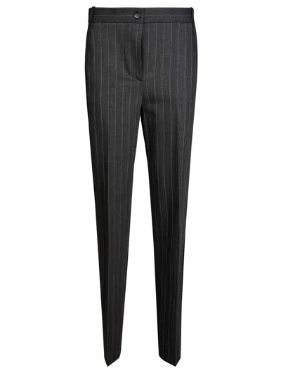 Pinko Pleione Wool-blend Trousers In Grigio