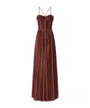 Pinko Pleated Maxi Dress With Spaghetti Straps