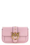 Pinko Pocket Love One Studs Birds Crossbody Bag In Pink