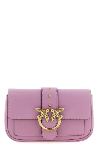 Pinko Love One Cross Body Bag In Pink