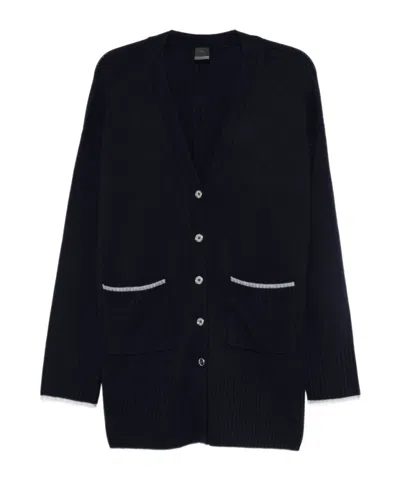 Pinko Pocket-detail Button-up Cardigan In Black