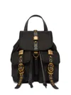 Pinko Nylon Backpack With Gold-colored Metal Details In Black