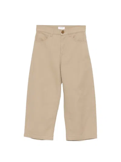 Pinko Kids' Pockets Trousers In Brown