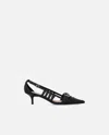 Pinko Black Mid-heel Pumps With Stylish Cutouts And Buckle Detail In Nero Limousine