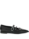 Pinko Studded Ballerinas In Black
