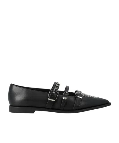 Pinko Pointed-toe Buckle Ballerinas In Multi