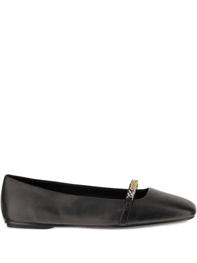Pinko Pointed Toe Flat Shoes In Black