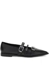 Pinko Studded Ballerinas In Black