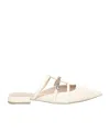 Pinko Pointed Toe Mules In White