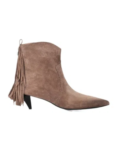 Pinko Pointed-toe Ankle Boots In Brown