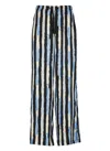 Pinko Wide-leg Trousers With Paint-stripe Print In Multicolour