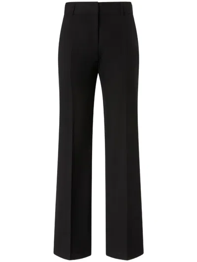 Pinko Politik Wool Dyed Trousers In Black