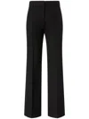 Pinko Politik Wool Dyed Trousers In Limousine Black
