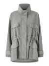 Pinko Technical Parka With Rhinestone-effect Mini Studs