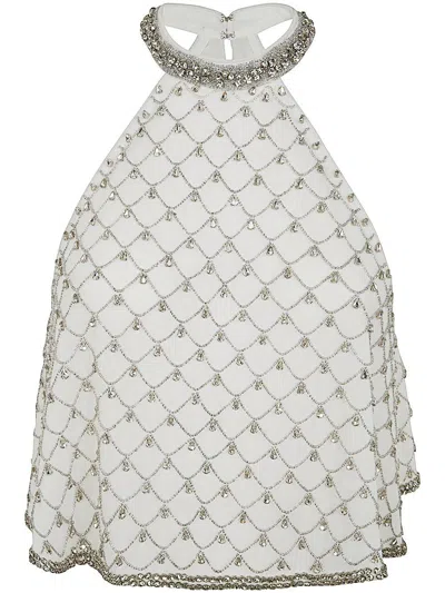 PINKO POLKA DOT PRINTED EMBELLISHED TURINI TOP