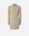 Pinko Diderot Dress In Beige/marron