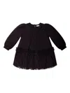Pinko Polka-dot Tulle Dress In Black