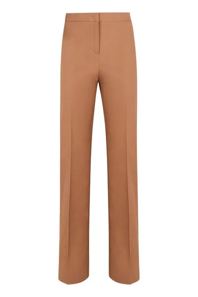 Pinko Pollo Flared Pants In Beige