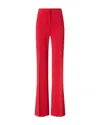 Pinko Flared Elegant Trousers In Technical Cady In Lively Red