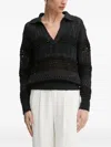 Pinko Polo-neck Sweater In Black