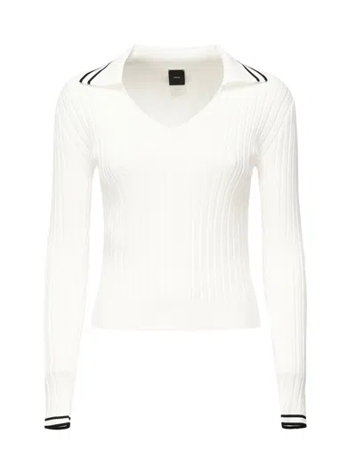 Pinko Polo-style Shirt With Logo In White