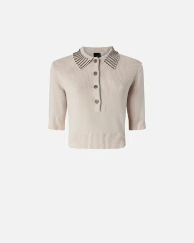 Pinko Polo-style Sweater In Gray